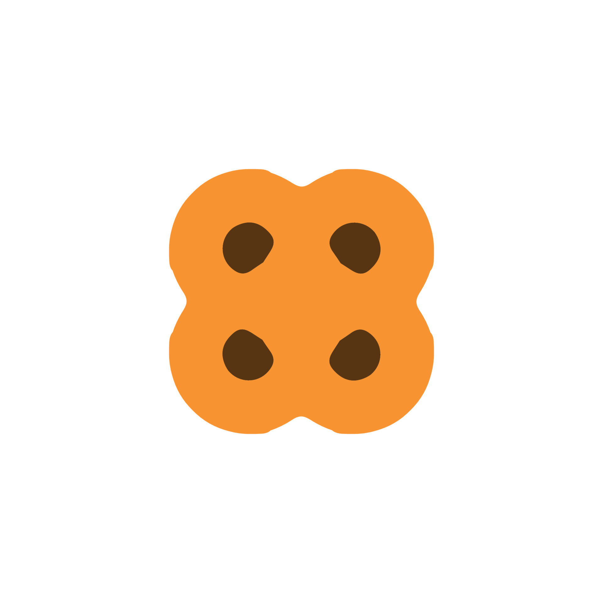 Cookies icon. Simple style sweet shop poster background symbol. Cookies