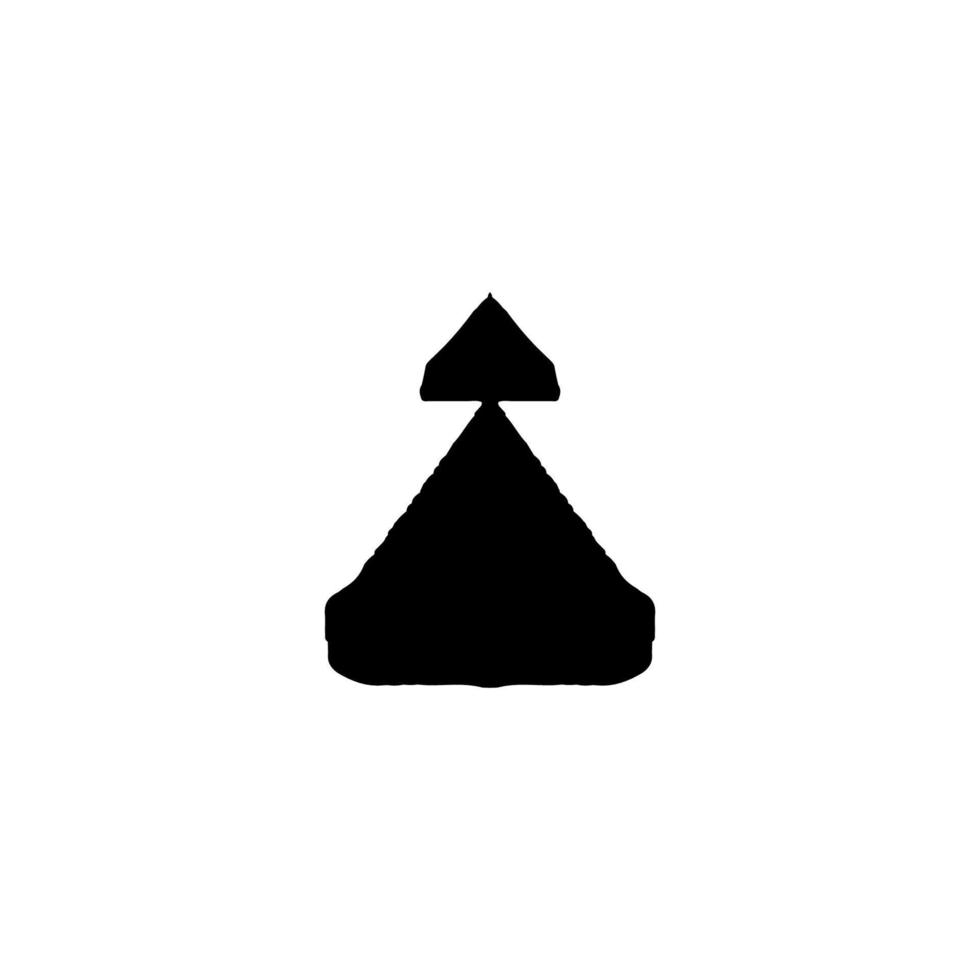 icono de la tienda. símbolo de fondo de cartel de viaje de camping de estilo simple. elemento de diseño del logotipo de la marca de la tienda. impresión de camisetas de carpa. vector para pegatina.
