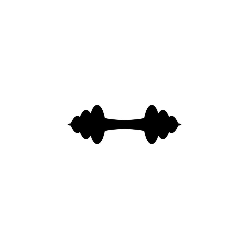 Dumbbell icon. Simple style fitness sport company big sale poster background symbol. Fitness sport logo design element. T-shirt printing. Vector for sticker.