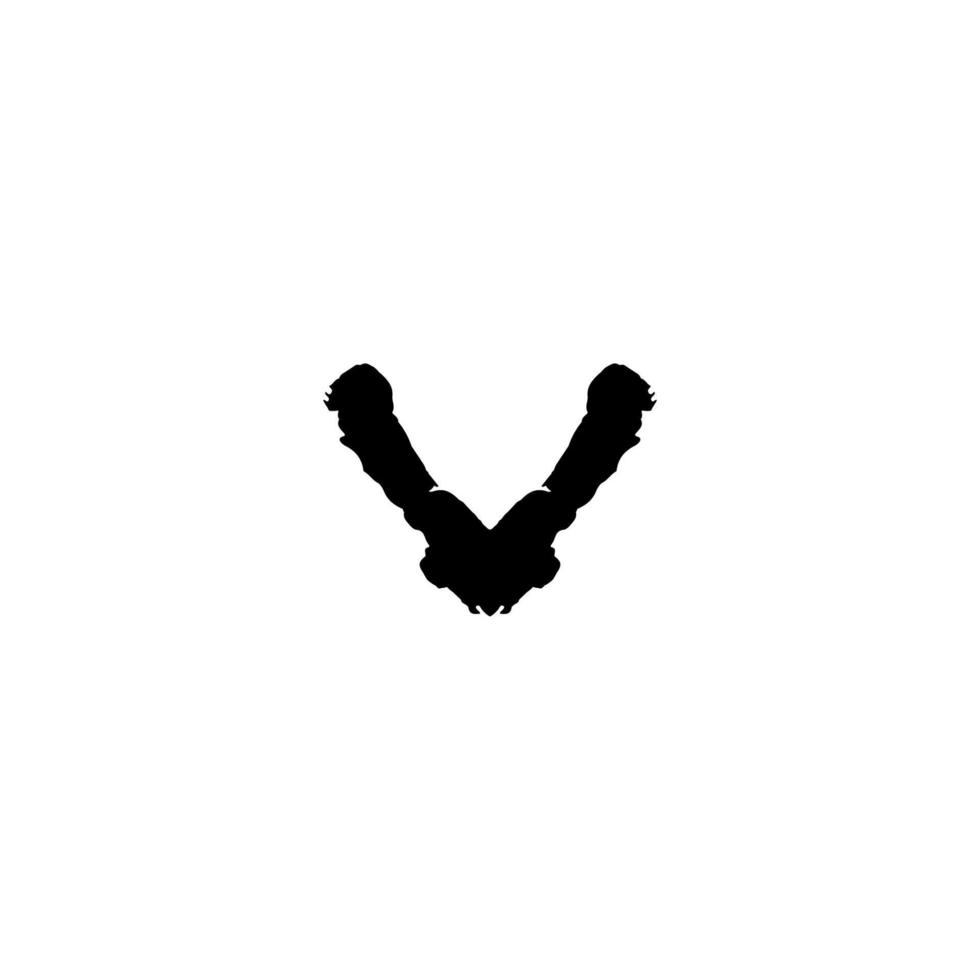 Wishbone icon. Simple style bet company poster background symbol. Bet brand logo design element. T-shirt printing. Vector for sticker.