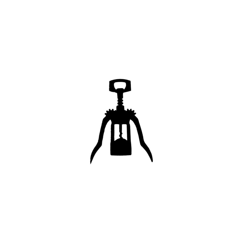 Corkscrew icon. Simple style wine company big sale poster background symbol. Corkscrew wine brand logo design element. Corkscrew t-shirt printing. Corkscrew vector for sticker.