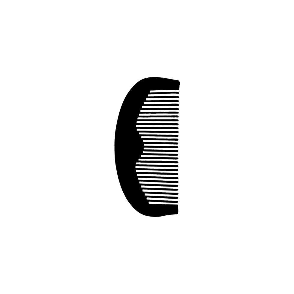 Comb icon. Simple style barber big sale poster background symbol. Comb brand logo design element. Comb t-shirt printing. Vector for sticker.
