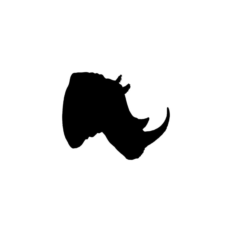 Rhino icon. Simple style African savannah safari travel agency big sale poster background symbol. Rhino brand logo design element. Rhino t-shirt printing. vector for sticker.