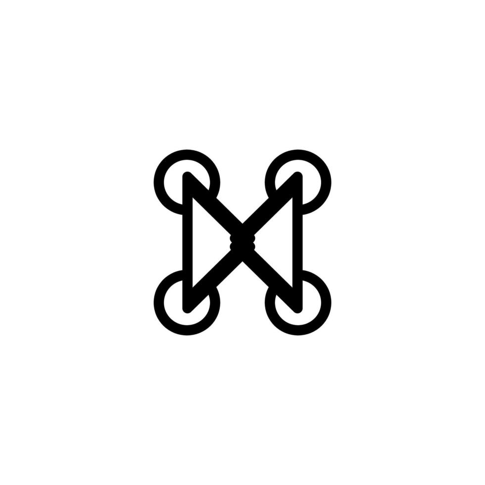Drone icon. Simple style drone photography company big sale poster background symbol. Drone brand logo design element. Drone t-shirt printing. Vector for sticker.