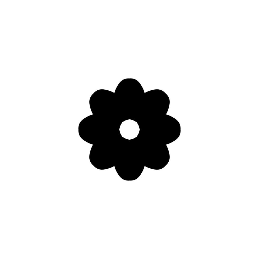 Flower icon. Simple style Flower shop poster background symbol. Flower brand logo design element. Flower t-shirt printing. Vector for sticker.