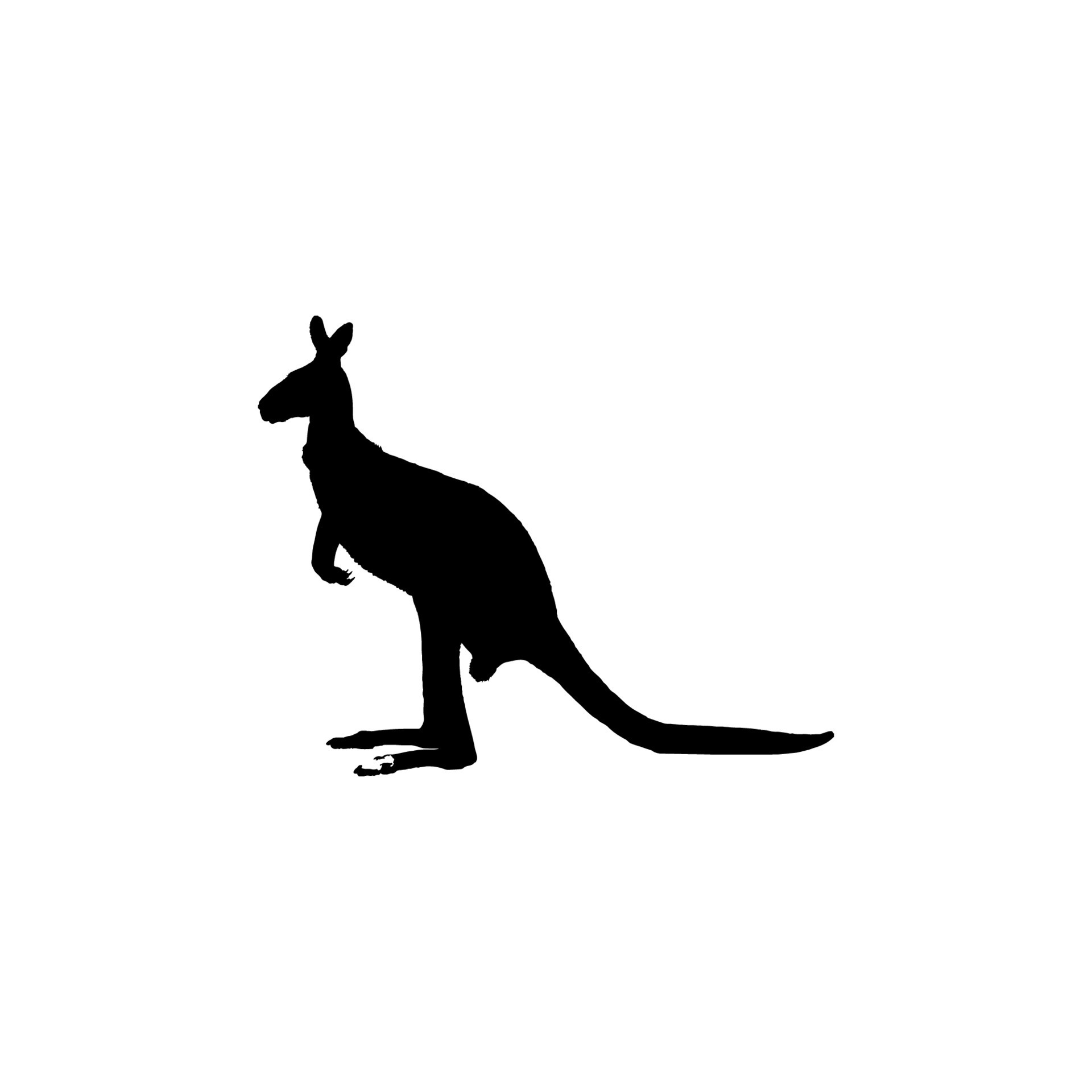 Kangaroo icon. Simple style travel agency African savannah safari big sale  poster background symbol. Kangaroo brand logo design element. Kangaroo  t-shirt printing. vector for sticker. 17635975 Vector Art at Vecteezy