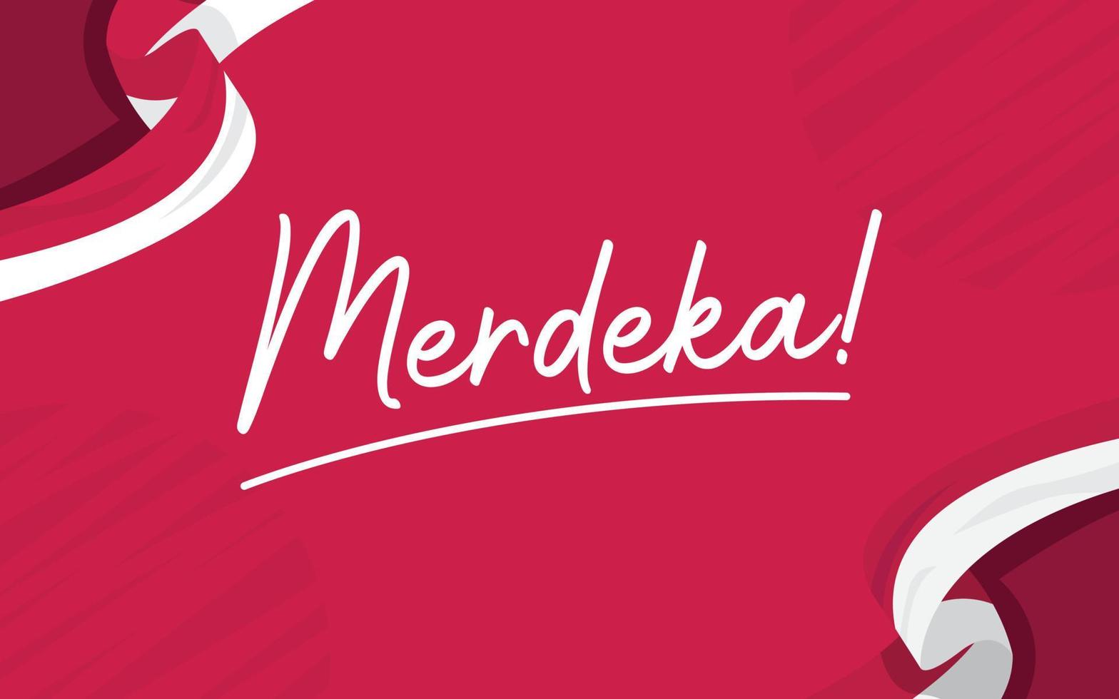 Indonesia independence day banner design template vector