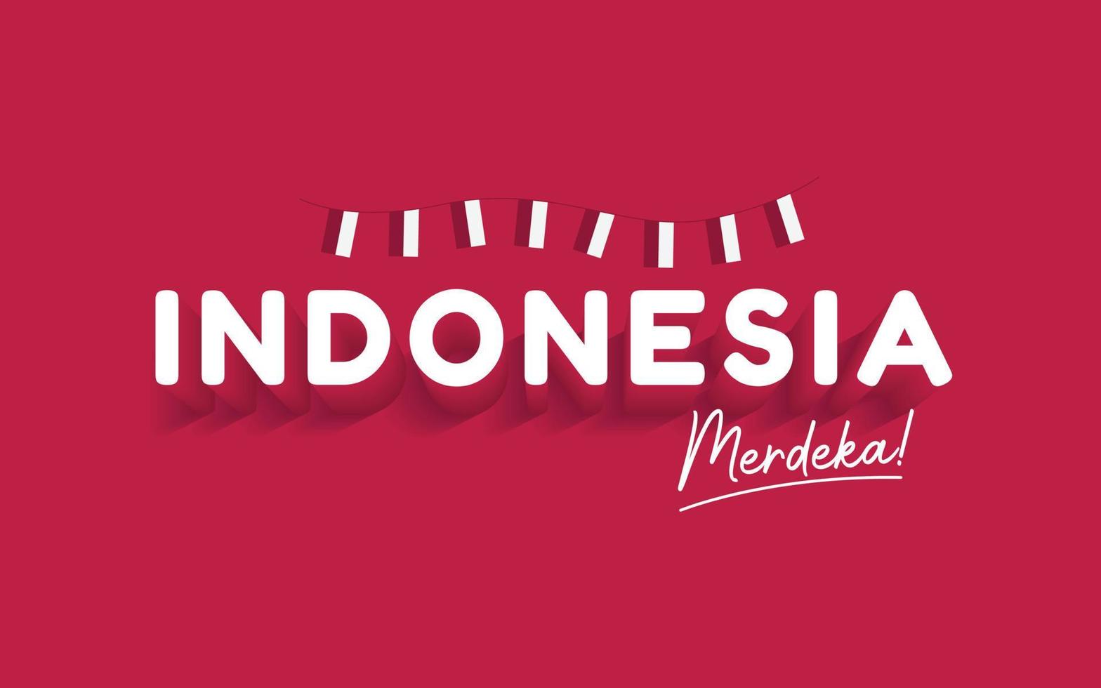 Indonesia independence day banner design template vector