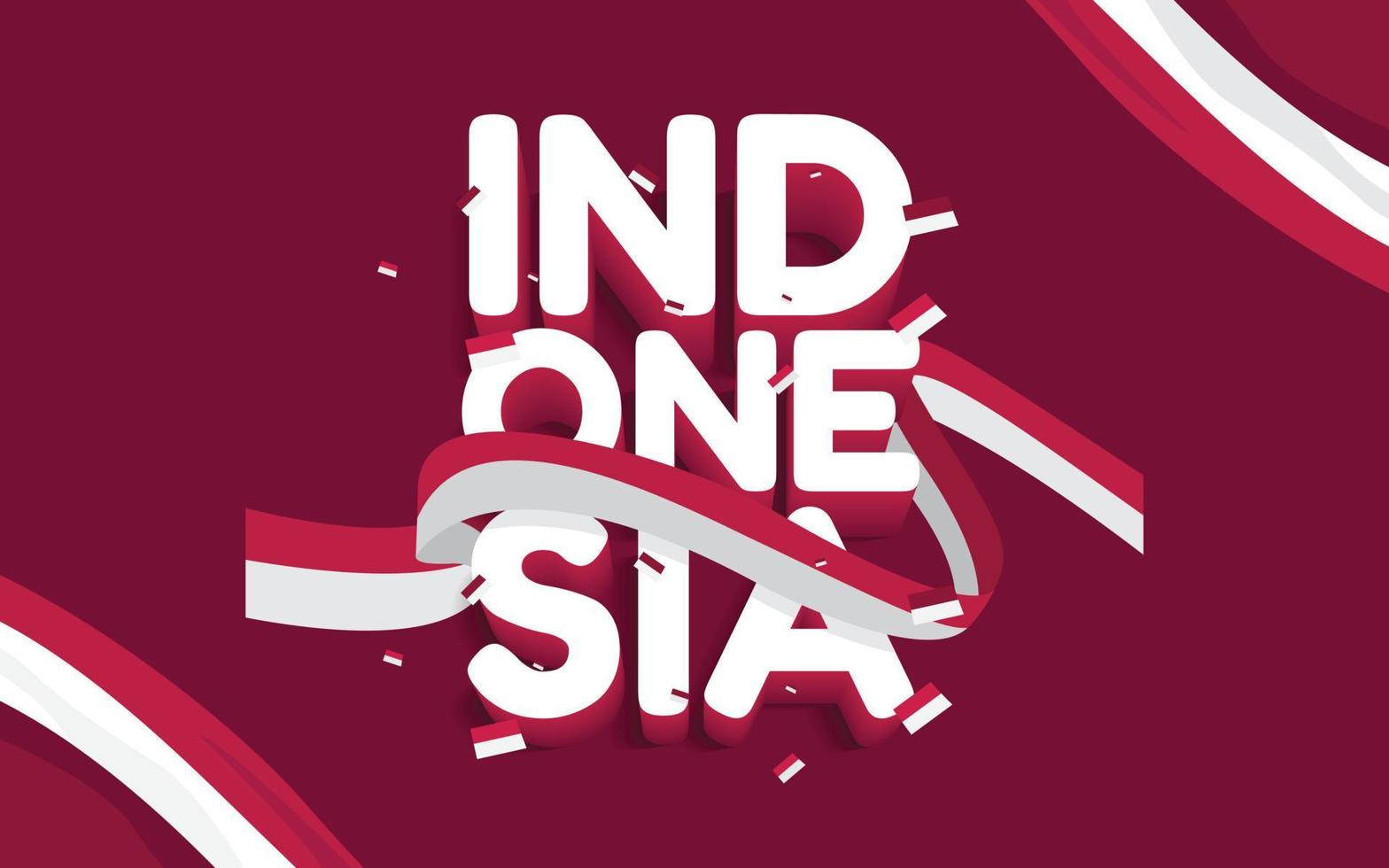 plantilla de diseño de banner del día de la independencia de indonesia vector