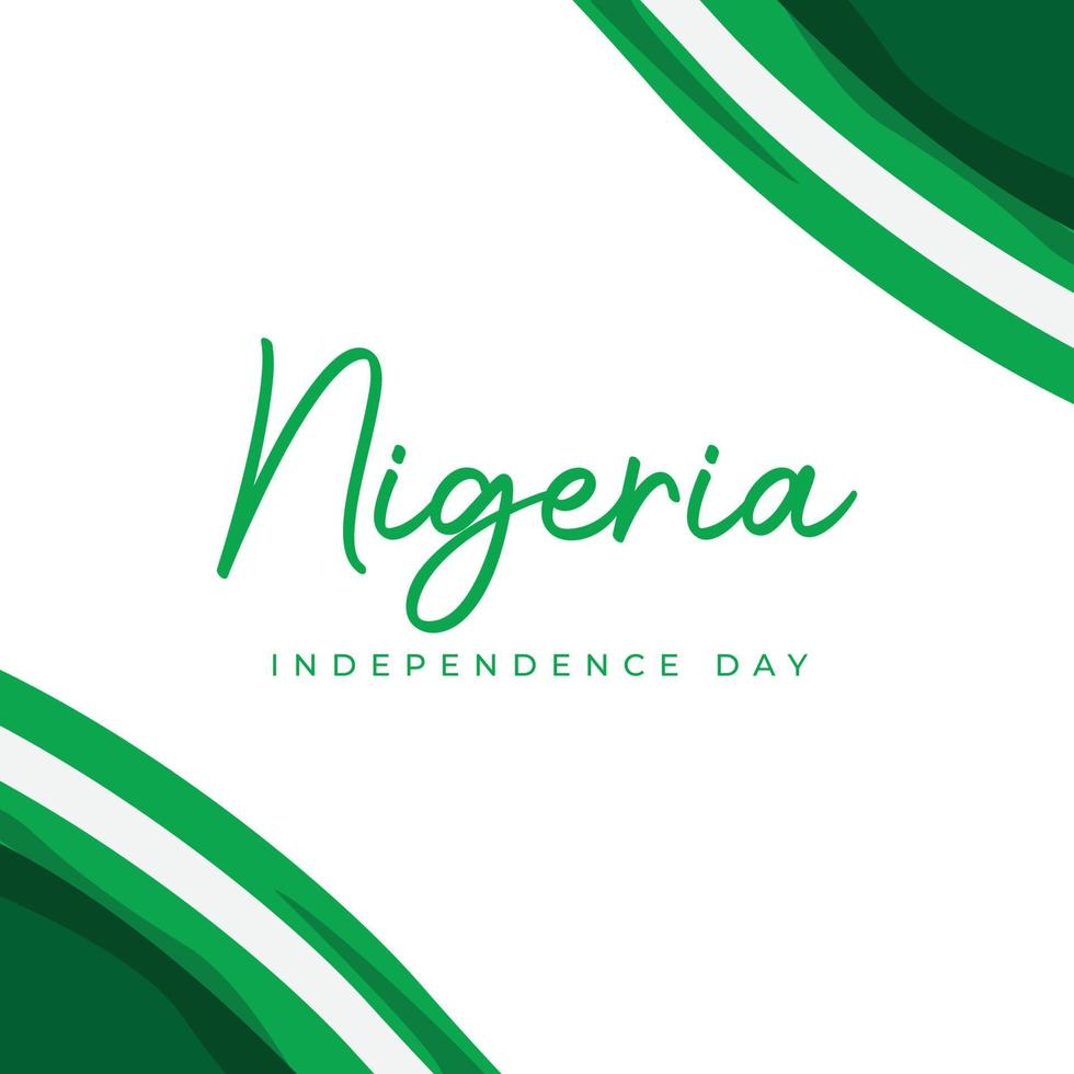 plantilla de diseño de banner del día de la independencia de nigeria vector