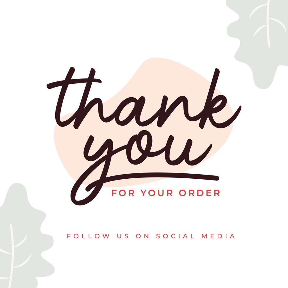 Thank you banner design template vector