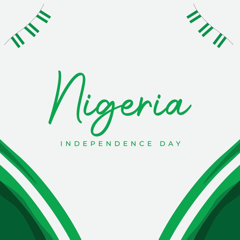 Nigeria independence day banner design template vector