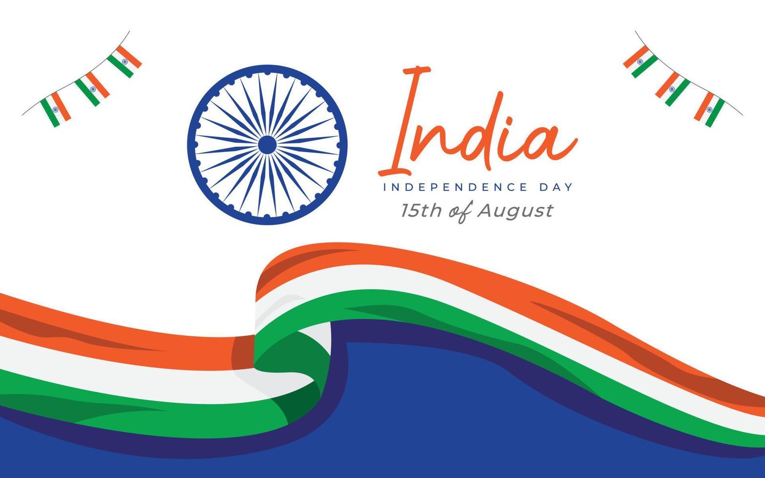 plantilla de diseño de banner del día de la independencia de la india vector