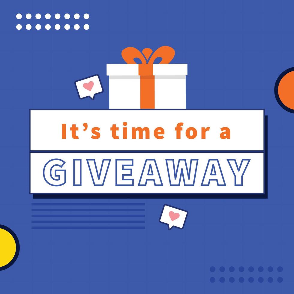 Giveaway banner design template vector