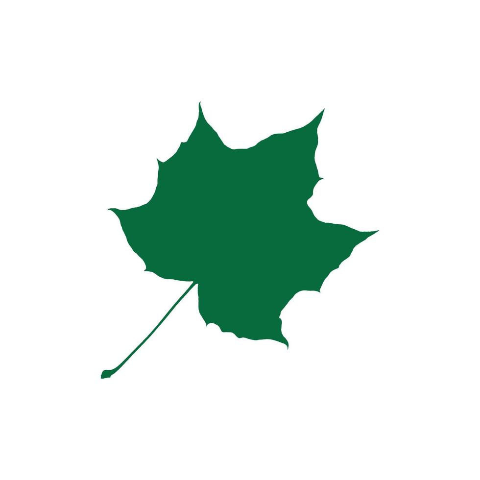Leaf icon. Simple style ecology theme poster background symbol. Leaf brand logo design element. Leaf t-shirt printing. Vector for sticker.