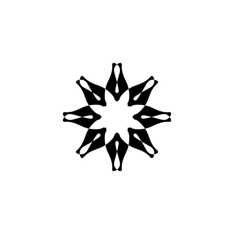 Eight pointed star icon. Simple style support service contact phone poster background symbol. Eight pointed star brand logo design element. Eight pointed star t-shirt printing. Vector for sticker.