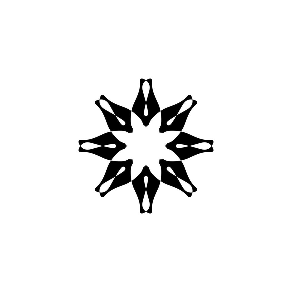 icono de estrella de ocho puntas. símbolo de fondo de cartel de teléfono de contacto de servicio de soporte de estilo simple. elemento de diseño del logotipo de la marca de estrella de ocho puntas. impresión de camiseta de estrella de ocho puntas. vector para pegatina.