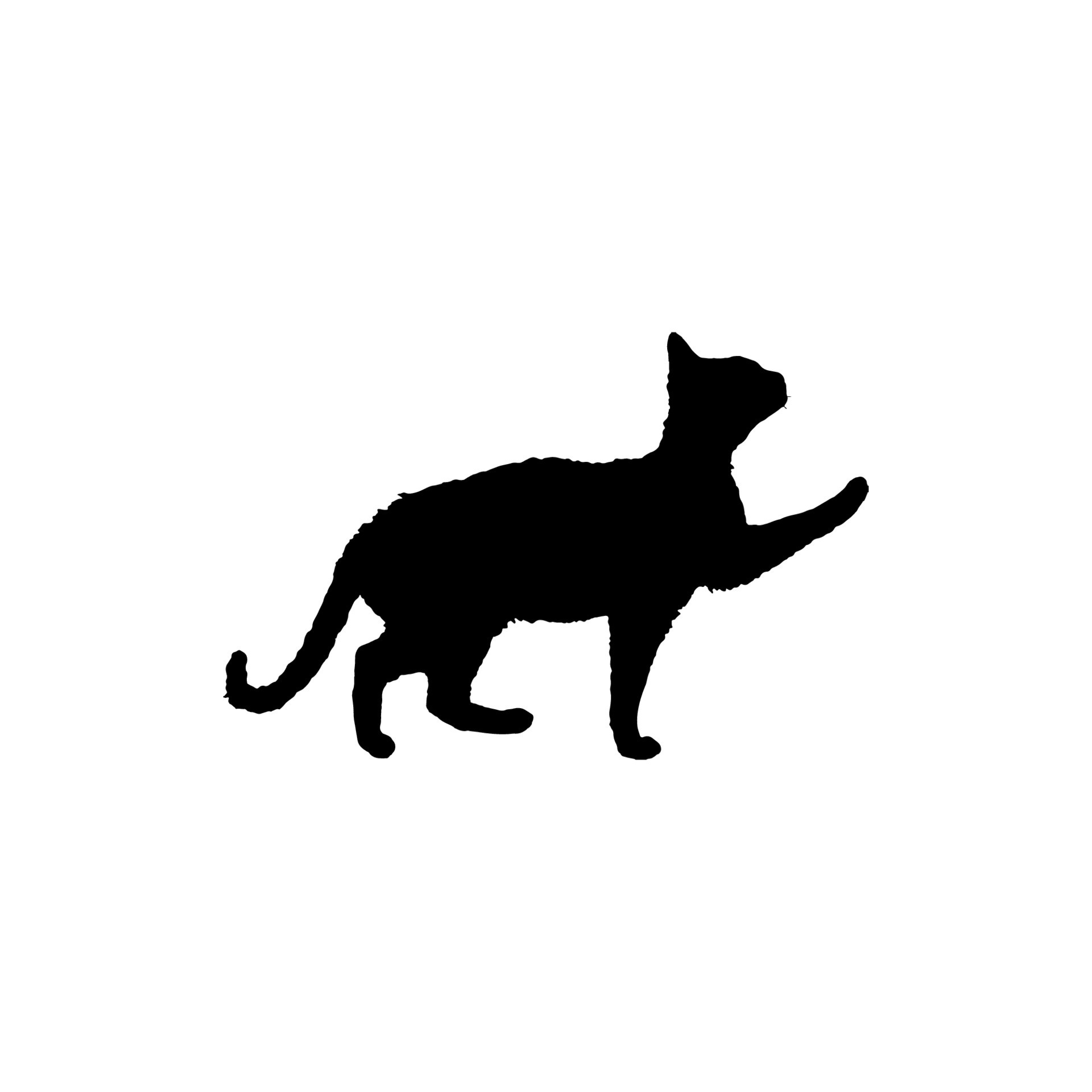 Wo Cats Icon Black. Logo. Day of Protection of Animals. the