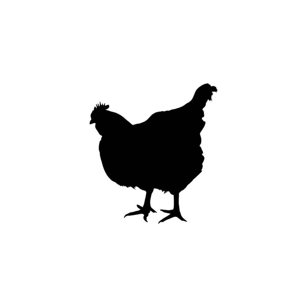 Chicken icon. Simple style chicken food big sale poster background symbol. Chicken brand logo design element. Chicken t-shirt printing. Vector for sticker.