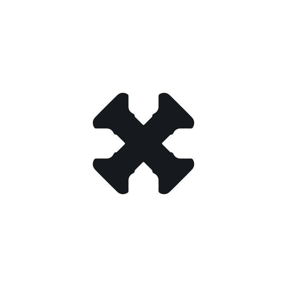 X icon icon. Simple style big sale poster background symbol. Remove button. X brand logo design element. X t-shirt printing. Vector for sticker.