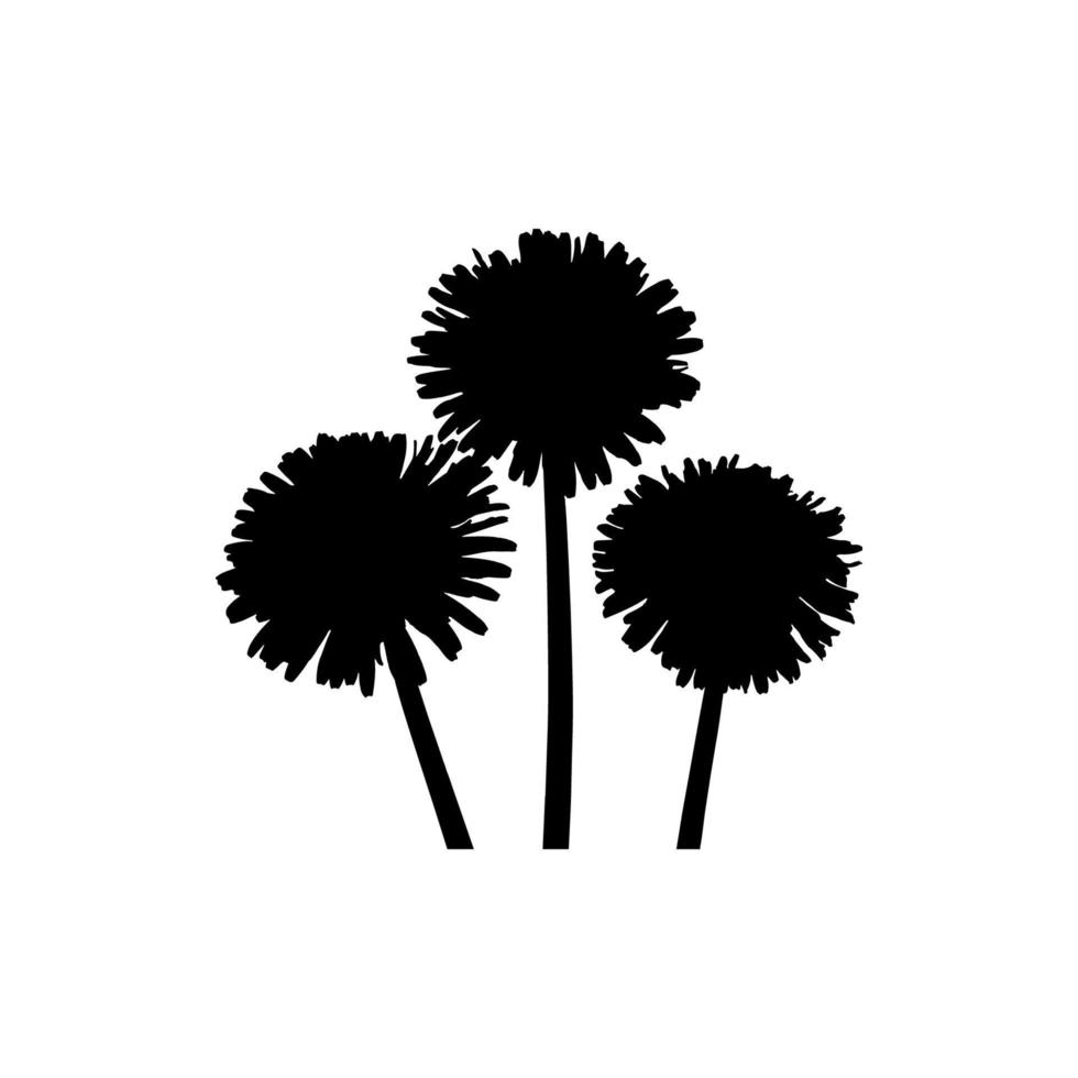 Dandelion icon. Simple style Valentine holiday poster background symbol. Dandelion brand logo design element. Dandelion t-shirt printing. vector for sticker.