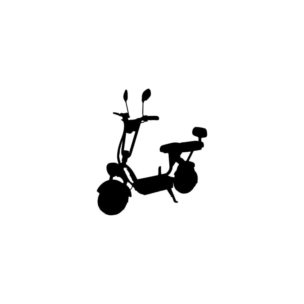 icono de scooter eléctrico. símbolo de fondo de cartel de transporte de ciudad de estilo simple. elemento de diseño del logotipo de la marca scooter eléctrico. impresión de camiseta de scooter eléctrico. vector para pegatina.