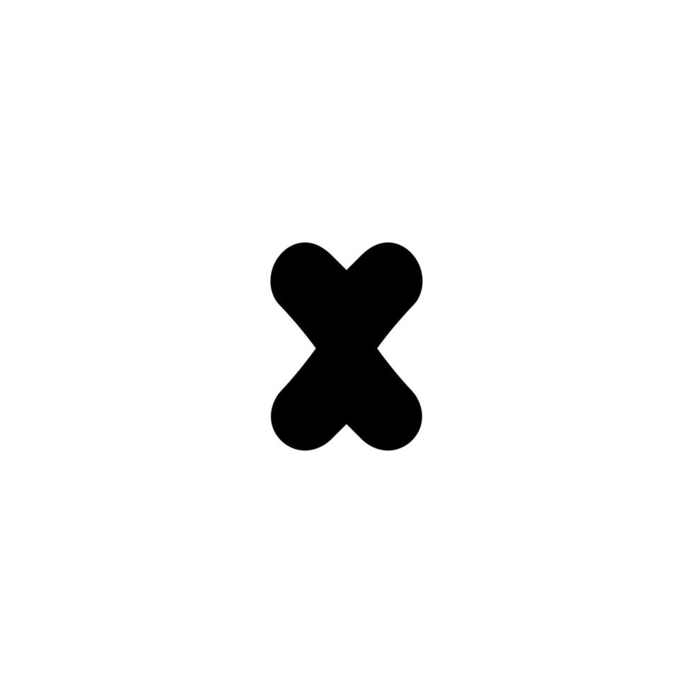 X icon icon. Simple style big sale poster background symbol. Remove button. X brand logo design element. X t-shirt printing. Vector for sticker.