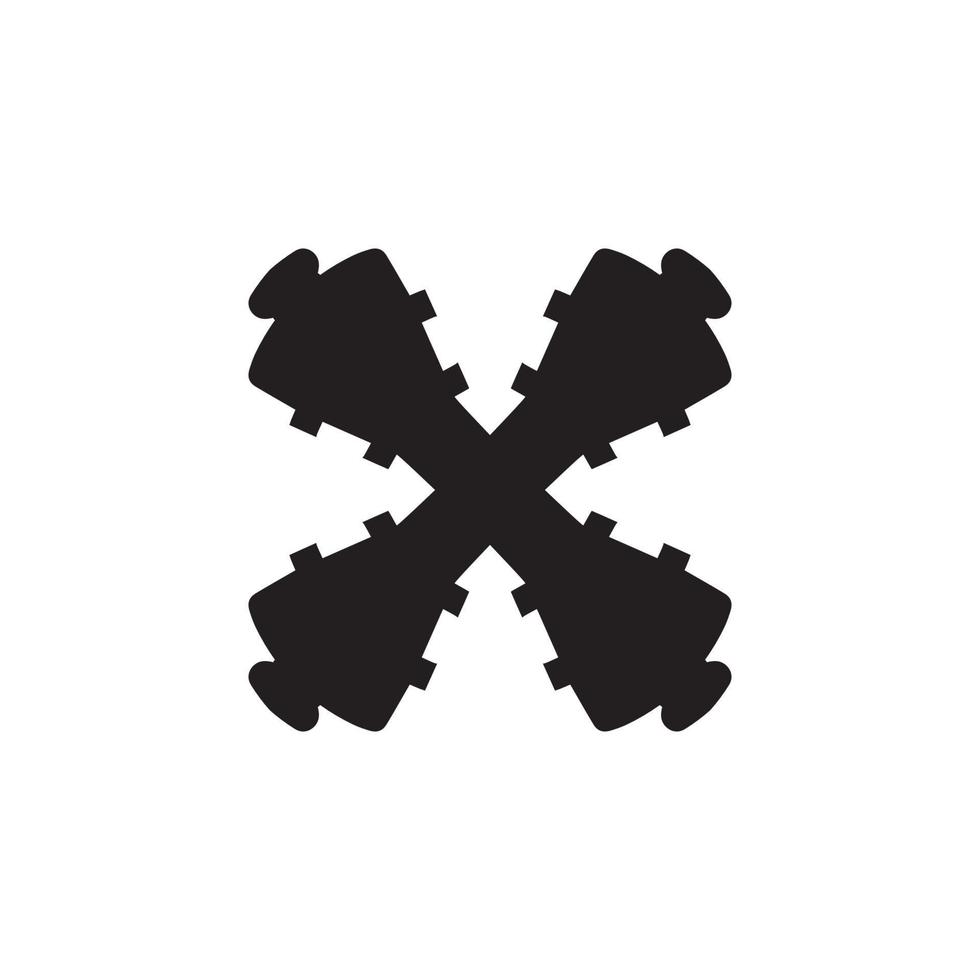 icono x. símbolo de fondo de cartel de peligro de estilo simple. quitar botón. elemento de diseño del logotipo de la marca x. x impresión de camisetas. vector para pegatina.