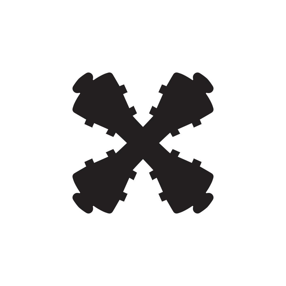 X icon. Simple style danger poster background symbol. Remove button. X brand logo design element. X t-shirt printing. Vector for sticker.