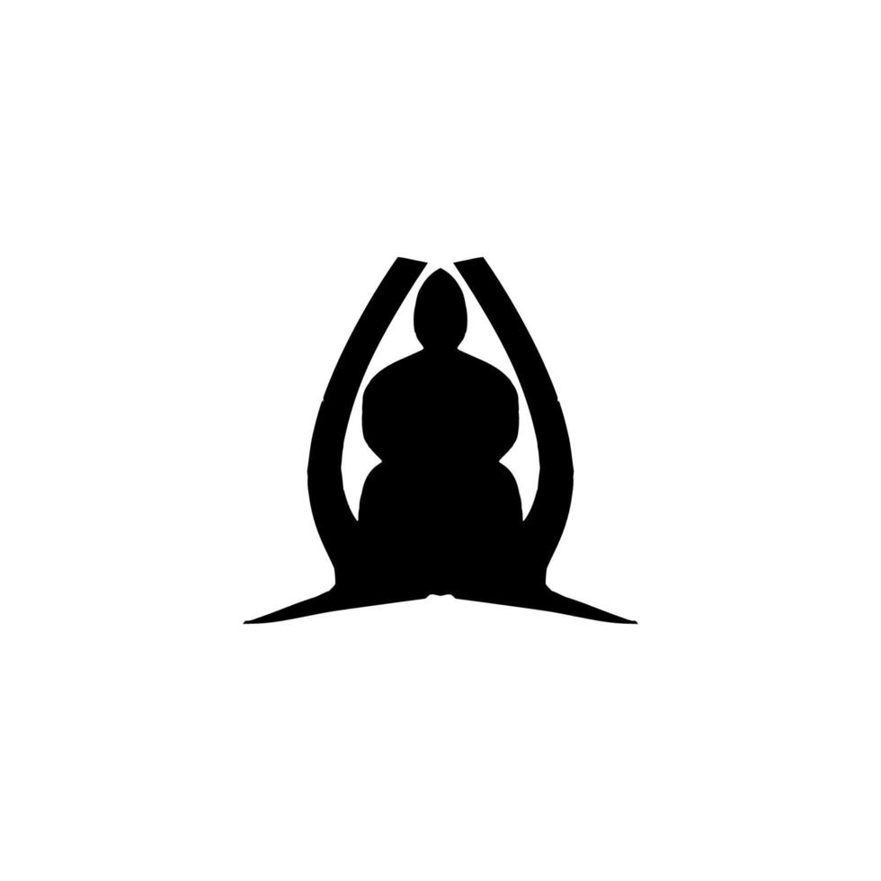 Buddha icon. Simple style Buddha Purnima holiday poster background symbol. Buddha brand logo design element. Buddha t-shirt printing. Vector for sticker.