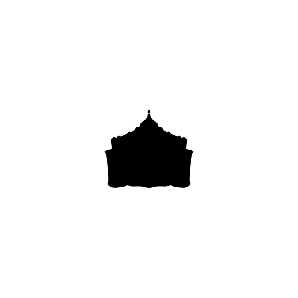 icono del castillo. símbolo de fondo de cartel histórico de estilo simple. elemento de diseño del logotipo de la marca del castillo. impresión de camisetas de castillo. vector para pegatina.