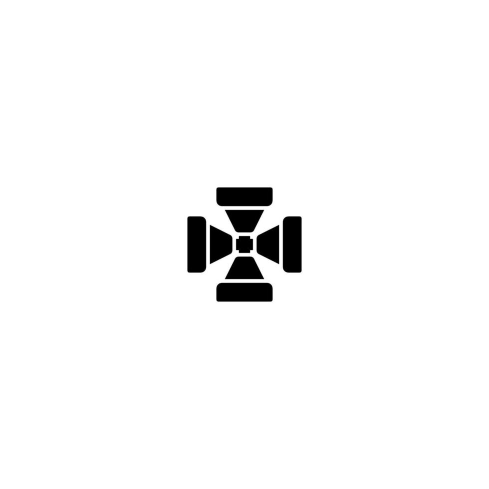 Cross icon. Simple style Christian religion holiday poster background symbol. Christian religion shop brand logo design element. Cross t-shirt printing. Vector for sticker.
