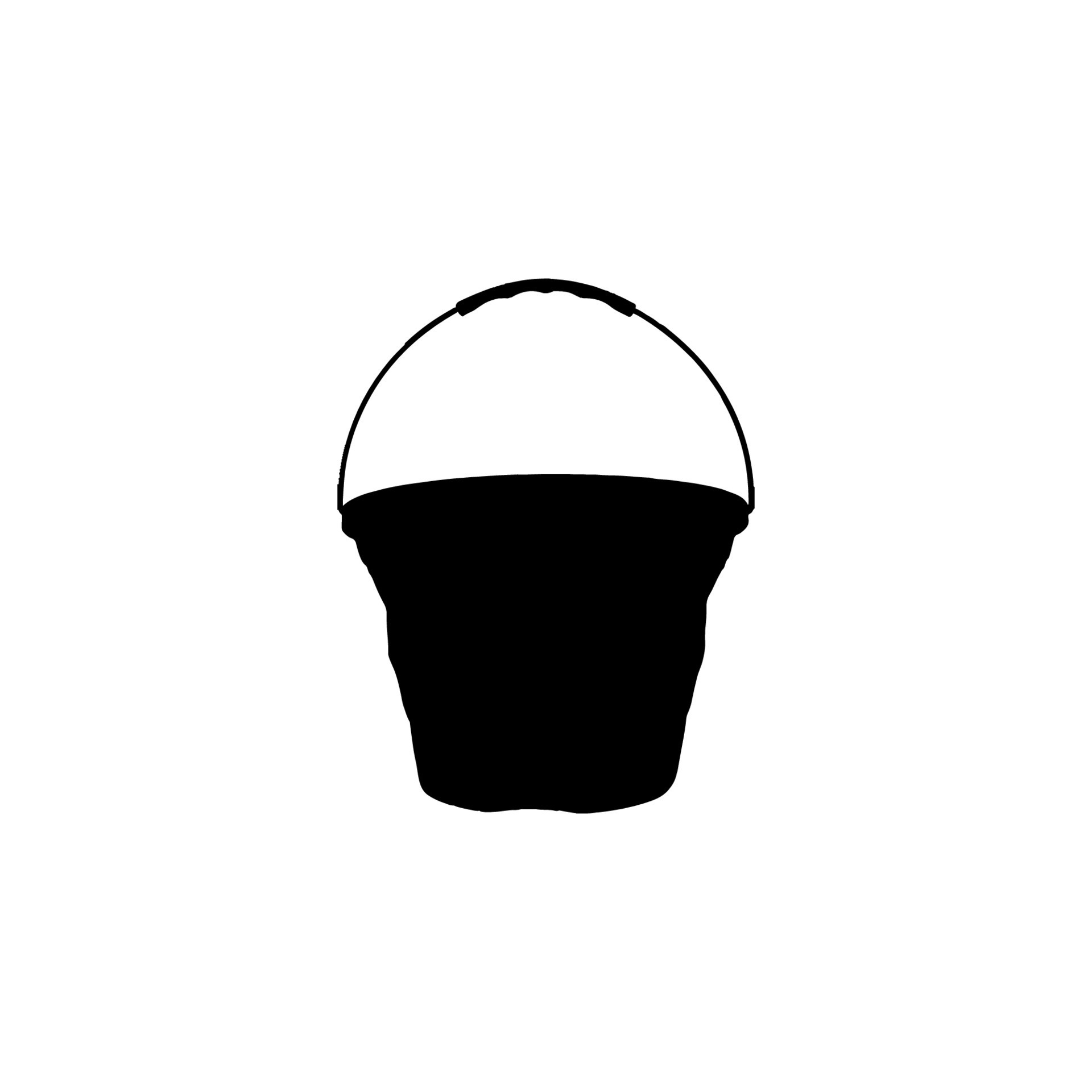 Bucket icon. Simple style bucket shop poster background symbol. Bucket