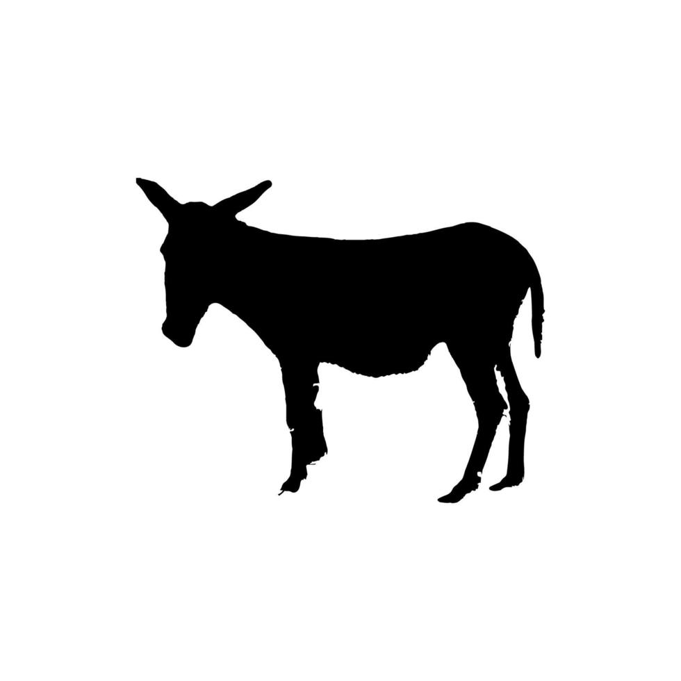 icono de burro. símbolo de fondo de cartel de mitin político de estilo simple. elemento de diseño del logotipo de la marca burro. impresión de camisetas de burro. vector para pegatina.