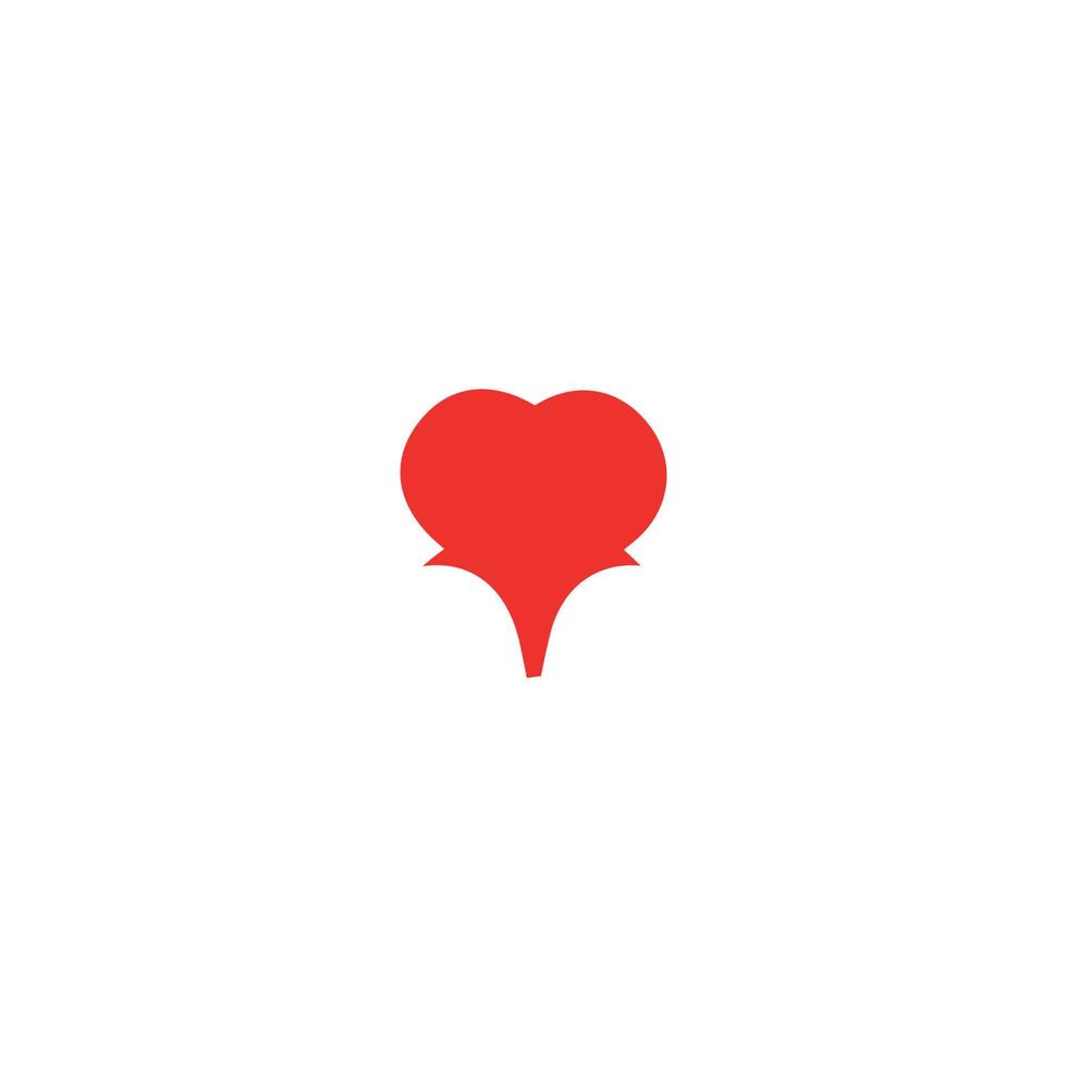 Heart pin icon. Simple style Valentine day poster background symbol. Heart pin brand logo design element. Heart pin t-shirt printing. Vector for sticker.
