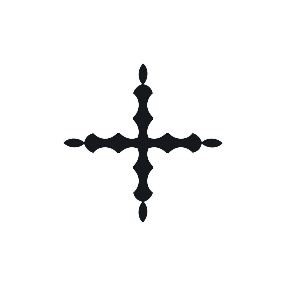 Plus icon. Cross sign. Simple style Christian holiday poster background symbol. Add button. Plus logo design element. Plus t-shirt printing. Vector for sticker.