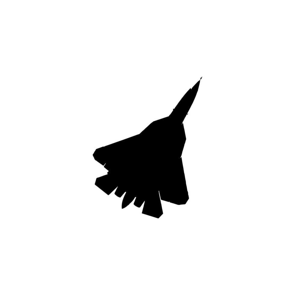 icono de caza a reacción. estilo simple sin símbolo de fondo de cartel de guerra. elemento de diseño del logo de la marca jet fighter. Impresión de camisetas de caza a reacción. vector para pegatina.