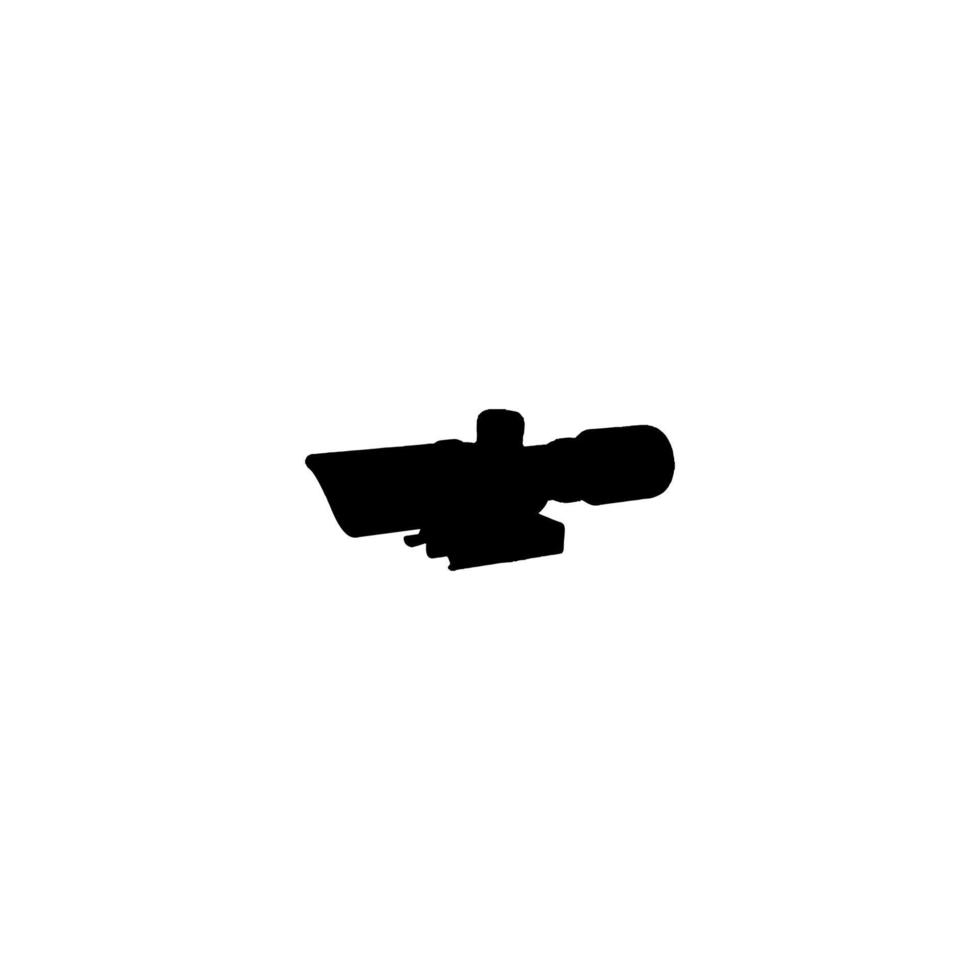 Optic riffle scope icon. Simple style poster background symbol. Optic riffle scope brand logo design element. Optic riffle scope t-shirt printing. vector for sticker.
