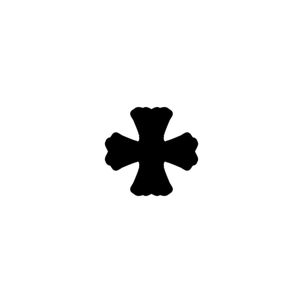 Cross icon. Simple style Christian religion holiday poster background symbol. Christian religion shop brand logo design element. Cross t-shirt printing. Vector for sticker.