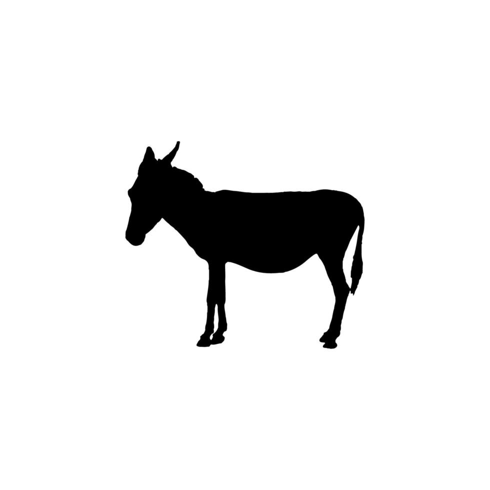 icono de burro. símbolo de fondo de cartel de mitin político de estilo simple. elemento de diseño del logotipo de la marca burro. impresión de camisetas de burro. vector para pegatina.
