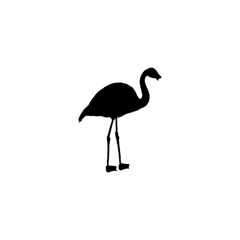 Flamingo icon. Simple style poster wild nature background symbol. Flamingo brand logo design element. Flamingo t-shirt printing. vector for sticker.