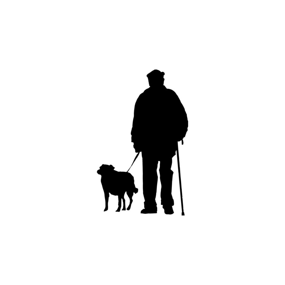 icono de perro guía. símbolo de fondo de cartel de proyecto de perro guía de estilo simple. elemento de diseño del logotipo de la marca de perros guía. impresión de camisetas de perros guía. vector para pegatina.