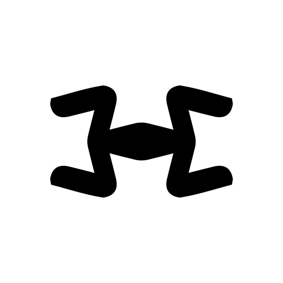 H icon. Simple style h company poster background symbol. H brand logo design element. H t-shirt printing. Vector for sticker.