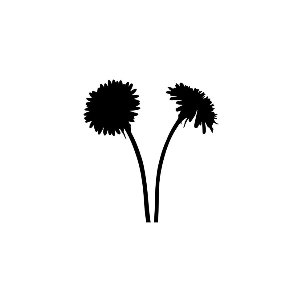 Dandelion icon. Simple style Valentine holiday poster background symbol. Dandelion brand logo design element. Dandelion t-shirt printing. vector for sticker.