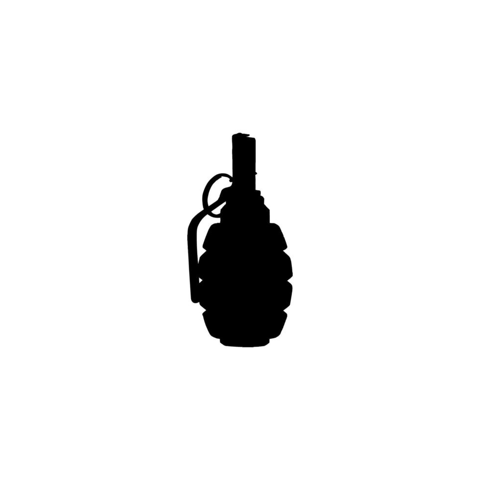 Hand grenade icon. Simple style no war poster background symbol. Hand grenade brand logo design element. Hand grenade t-shirt printing. vector for sticker.