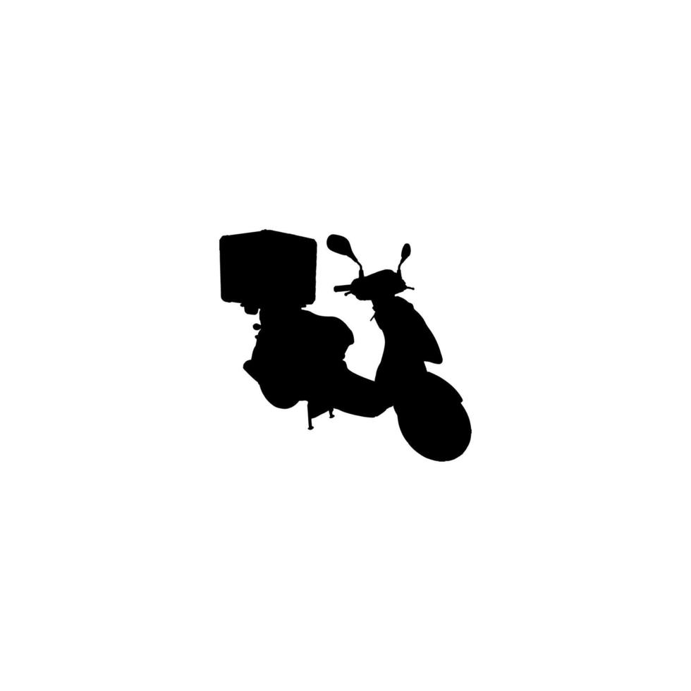 icono de scooter de entrega. entrega de carga de estilo simple símbolo de fondo de cartel de scooter de entrega de gran venta. elemento de diseño del logotipo de la marca. impresión de camisetas de scooter de entrega. vector para pegatina.
