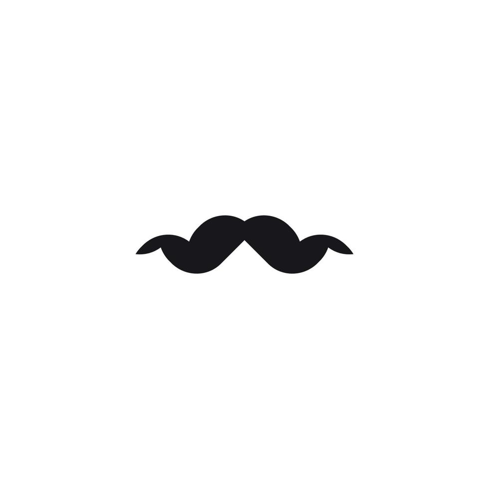 Mustache icon. Simple style beer company big sale poster background symbol. Beer brand logo design element. Mustache t-shirt printing. Vector for sticker.