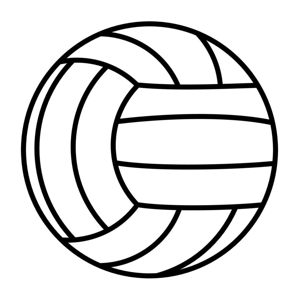 Classic Volleyball ball element simple line style 17637279 Vector Art ...