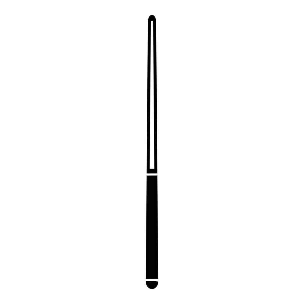 Classic billiard cue element simple line style vector