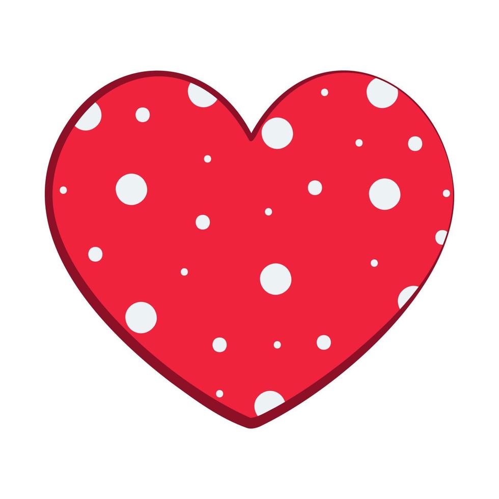 red heart with dots vector